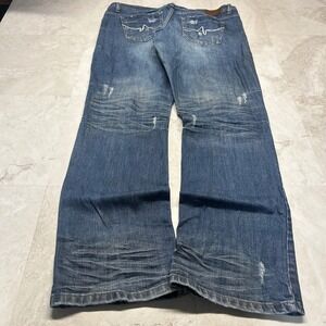 Soho Babe Denim Distressed Medium Wash Jeans Womens Size 15 Ripped Streetwear